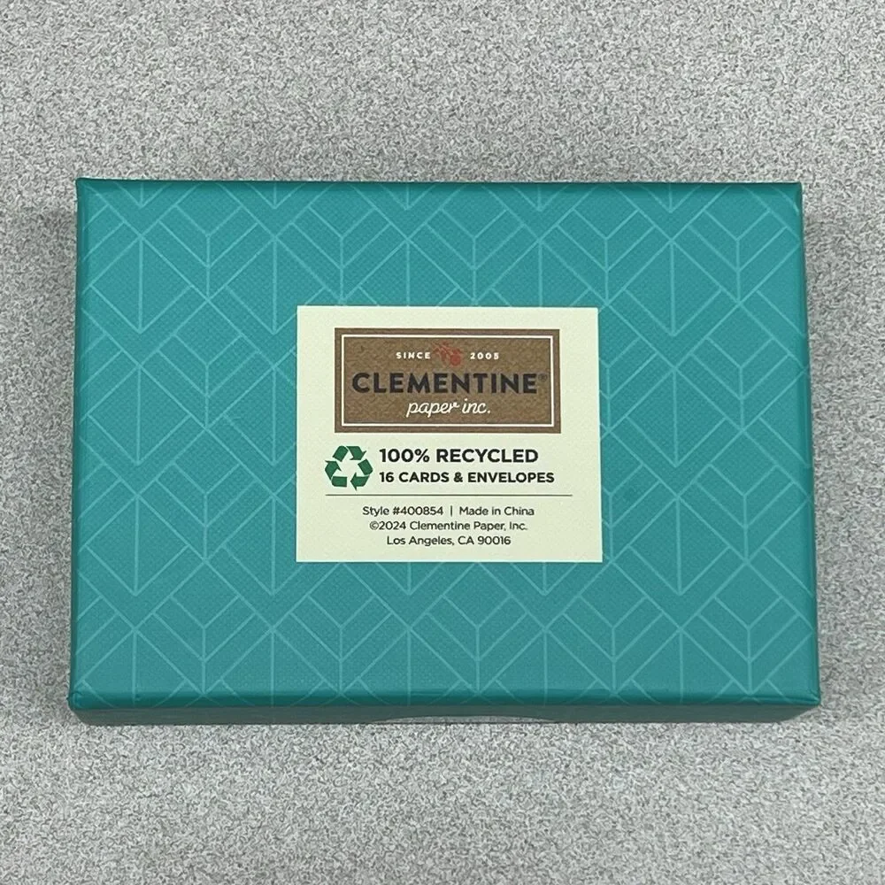 Clementine Potted Plants Thank You Cards Set of 16 Cards & Envelopes Recycled